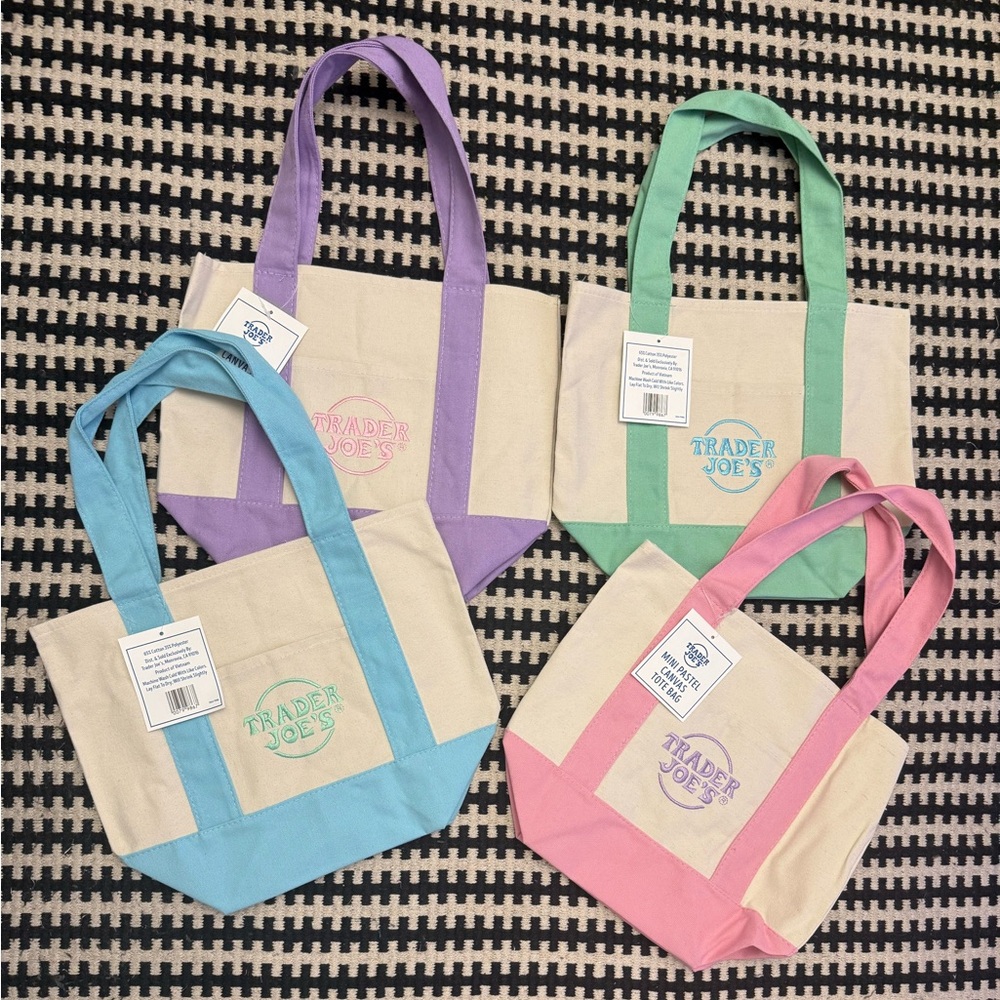 Canvas Tote Bag Set - Multicolor